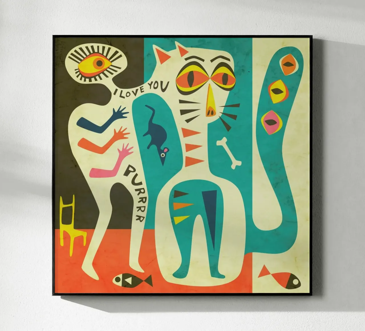 Uomo e gatto plexiglass da Jazzberry Blue