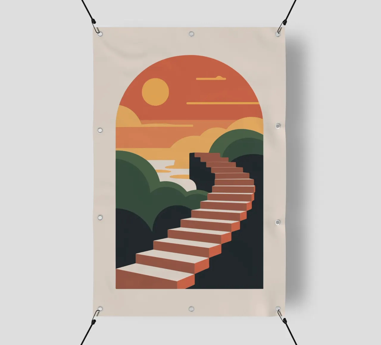 Sunset Stairway telo in pvc da LisaArtes