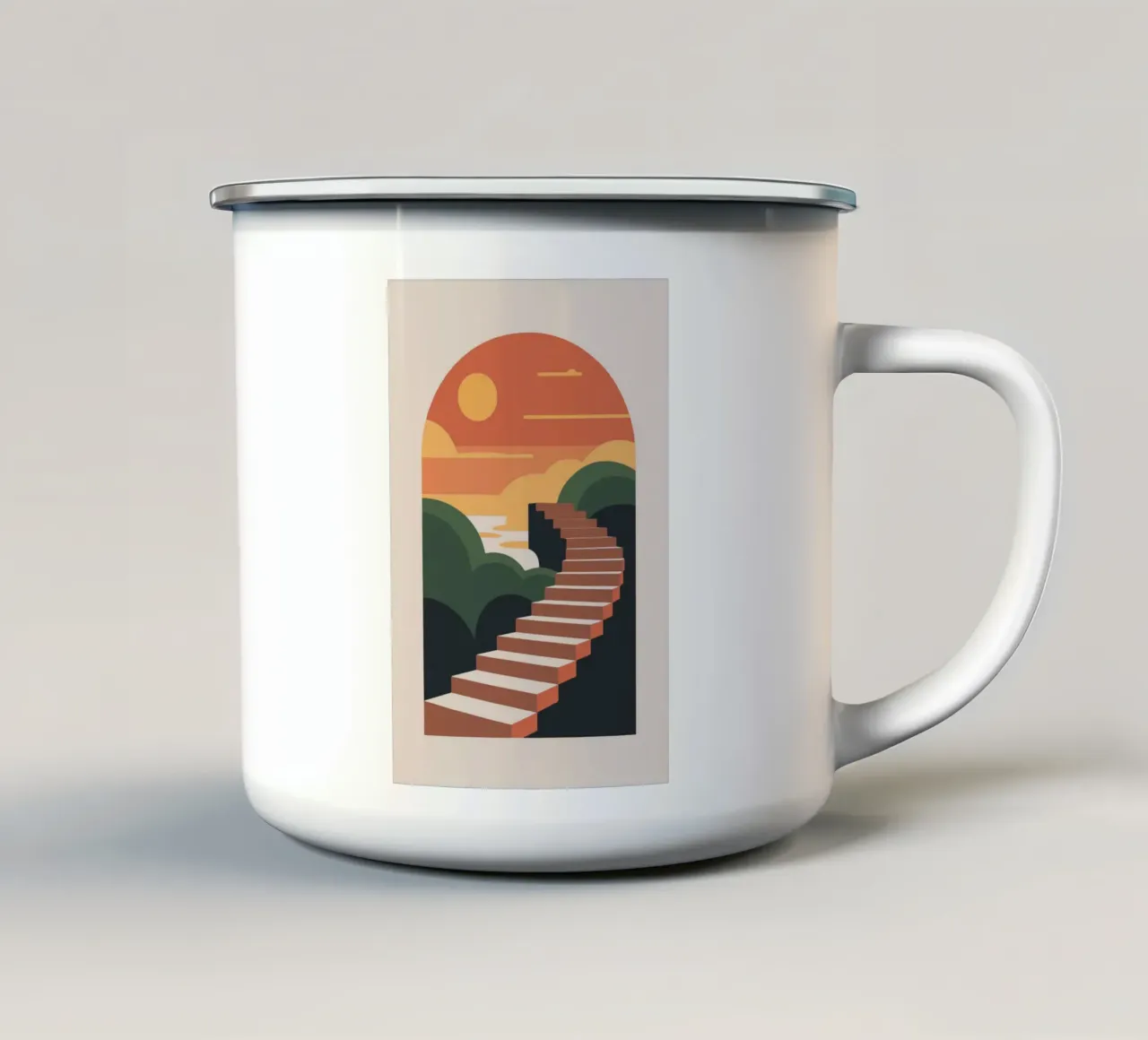 Sunset Stairway tazza in smalto da LisaArtes