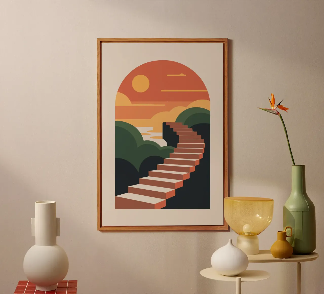 Sunset Stairway alluminio dibond da LisaArtes