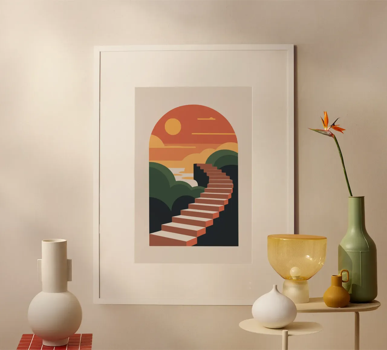 Sunset Stairway carta hahnemühle da LisaArtes