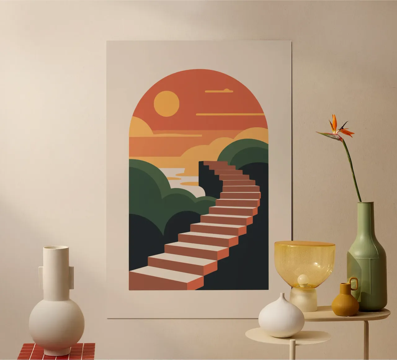 Sunset Stairway carta hahnemühle da LisaArtes
