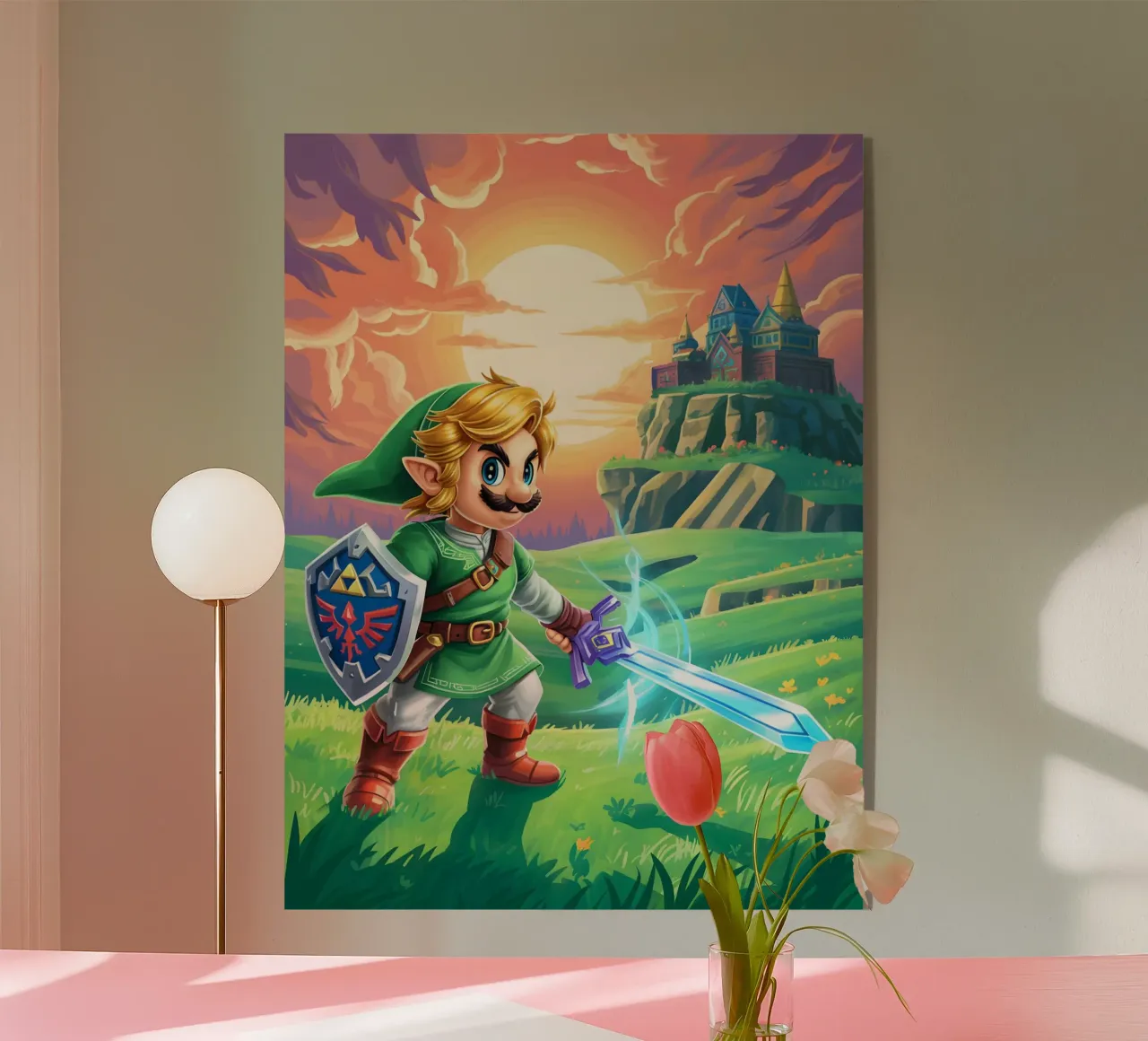 Super Mario Bros x Link from The Legend of Zelda plexiglass da Stellar Creative