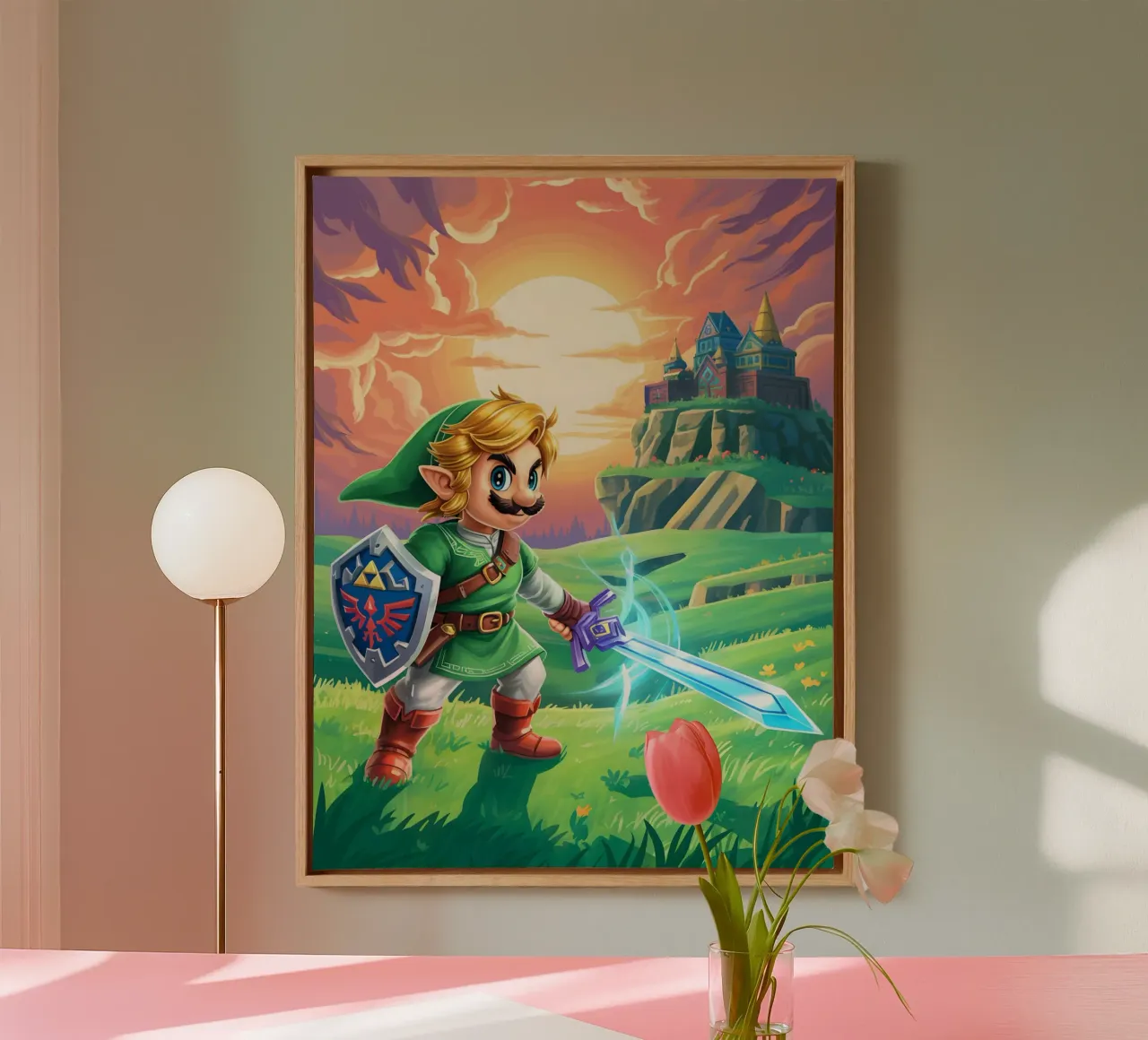 Super Mario Bros x Link from The Legend of Zelda tela da Stellar Creative