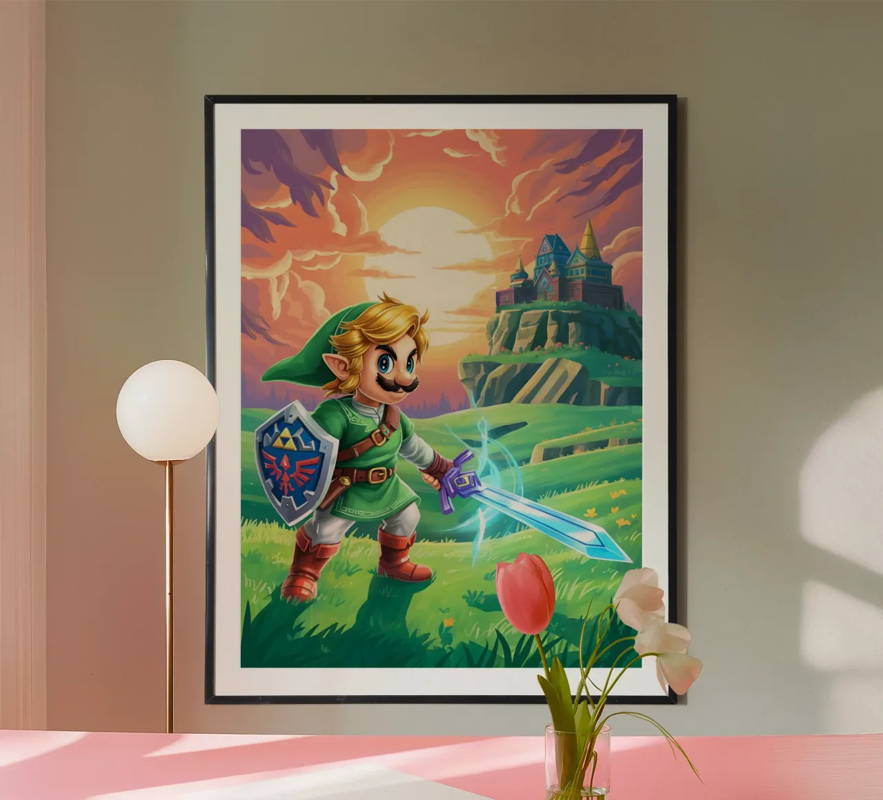 Super Mario Bros x Link from The Legend of Zelda poster da Stellar Creative