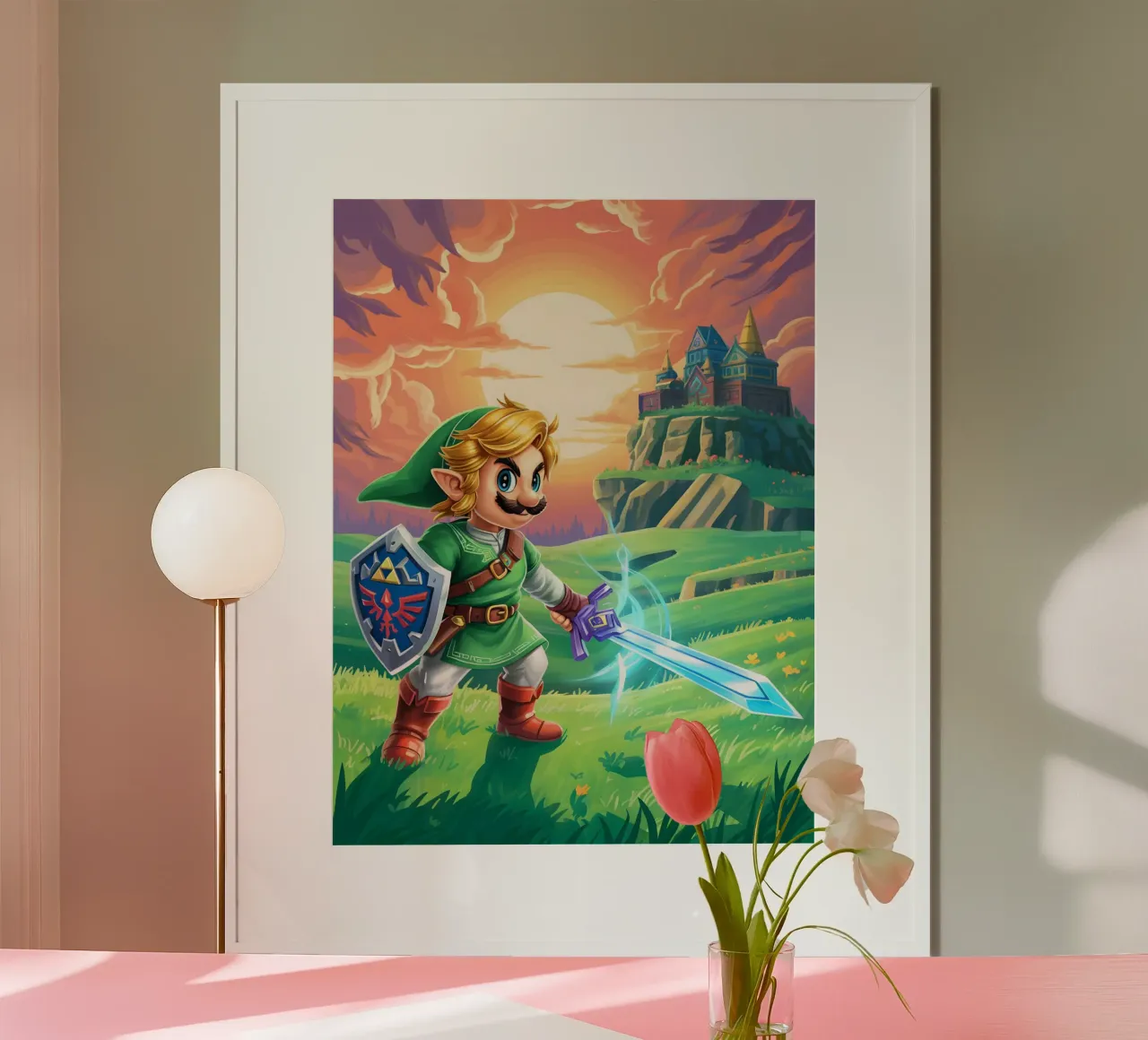 Super Mario Bros x Link from The Legend of Zelda poster da Stellar Creative