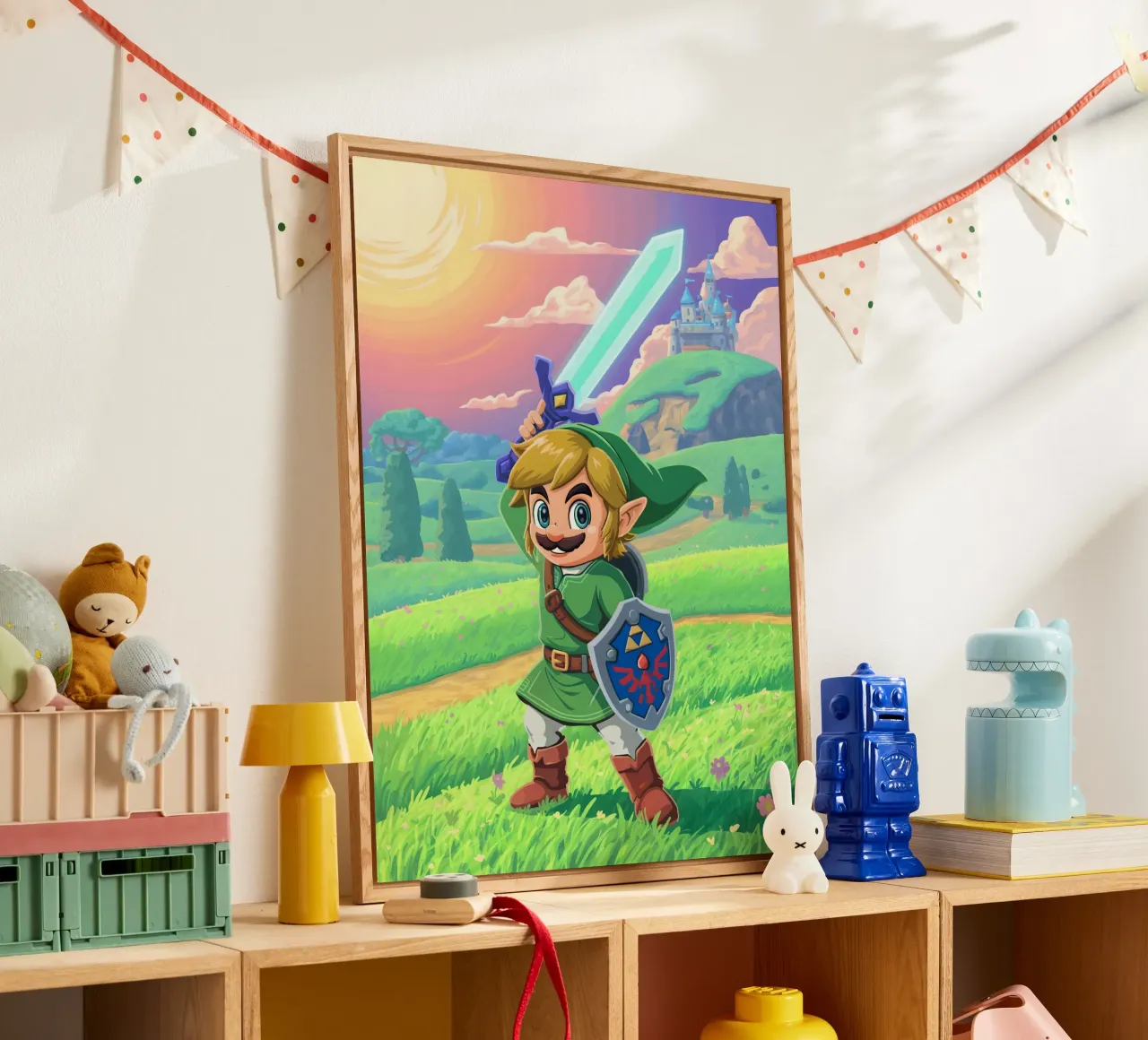 Super Mario Bros x Link from The Legend of Zelda metacrilato de Stellar Creative