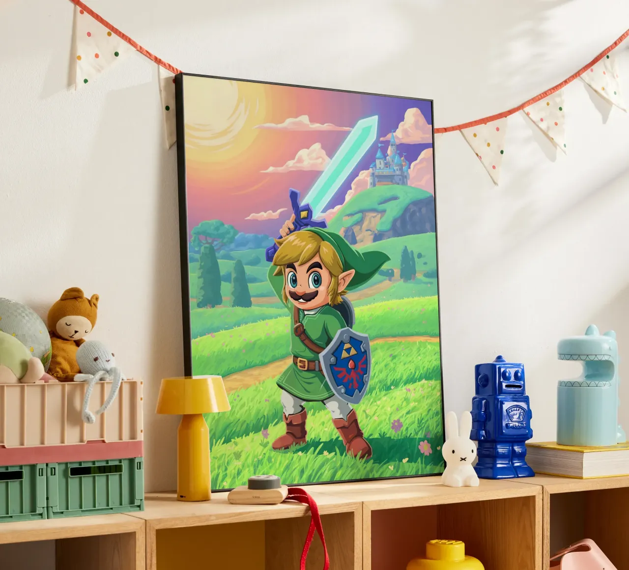 Super Mario Bros x Link from The Legend of Zelda pannello forex da Stellar Creative