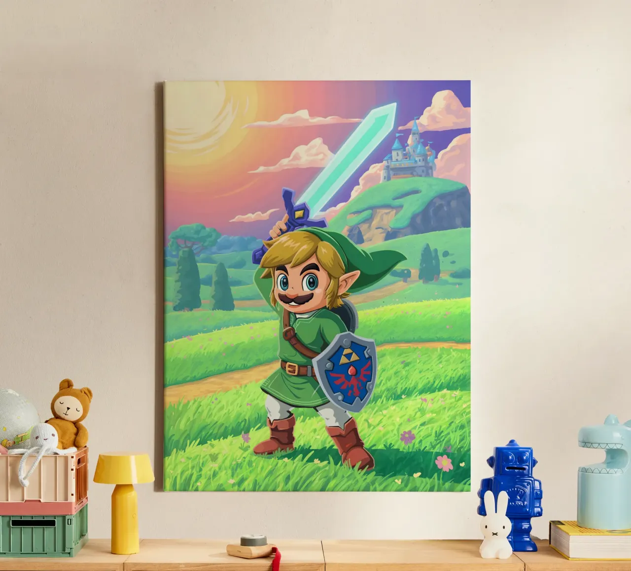 Super Mario Bros x Link from The Legend of Zelda tela da Stellar Creative