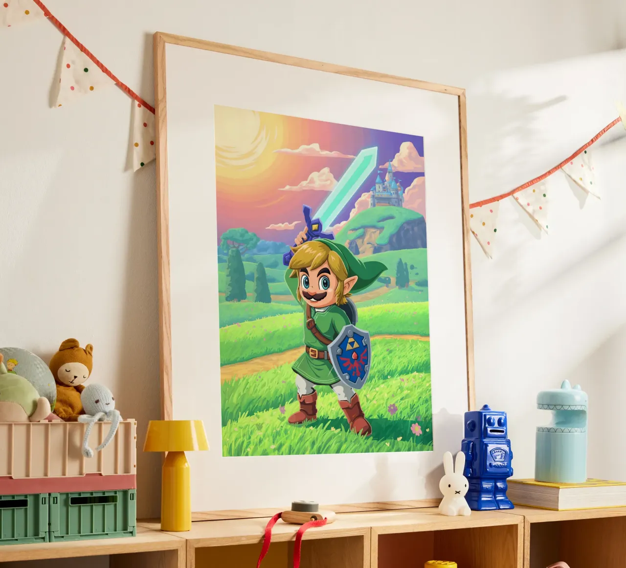Super Mario Bros x Link from The Legend of Zelda hahnemühle de Stellar Creative
