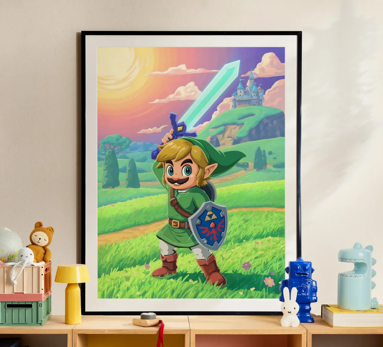 Super Mario Bros x Link from The Legend of Zelda hahnemühle de Stellar Creative