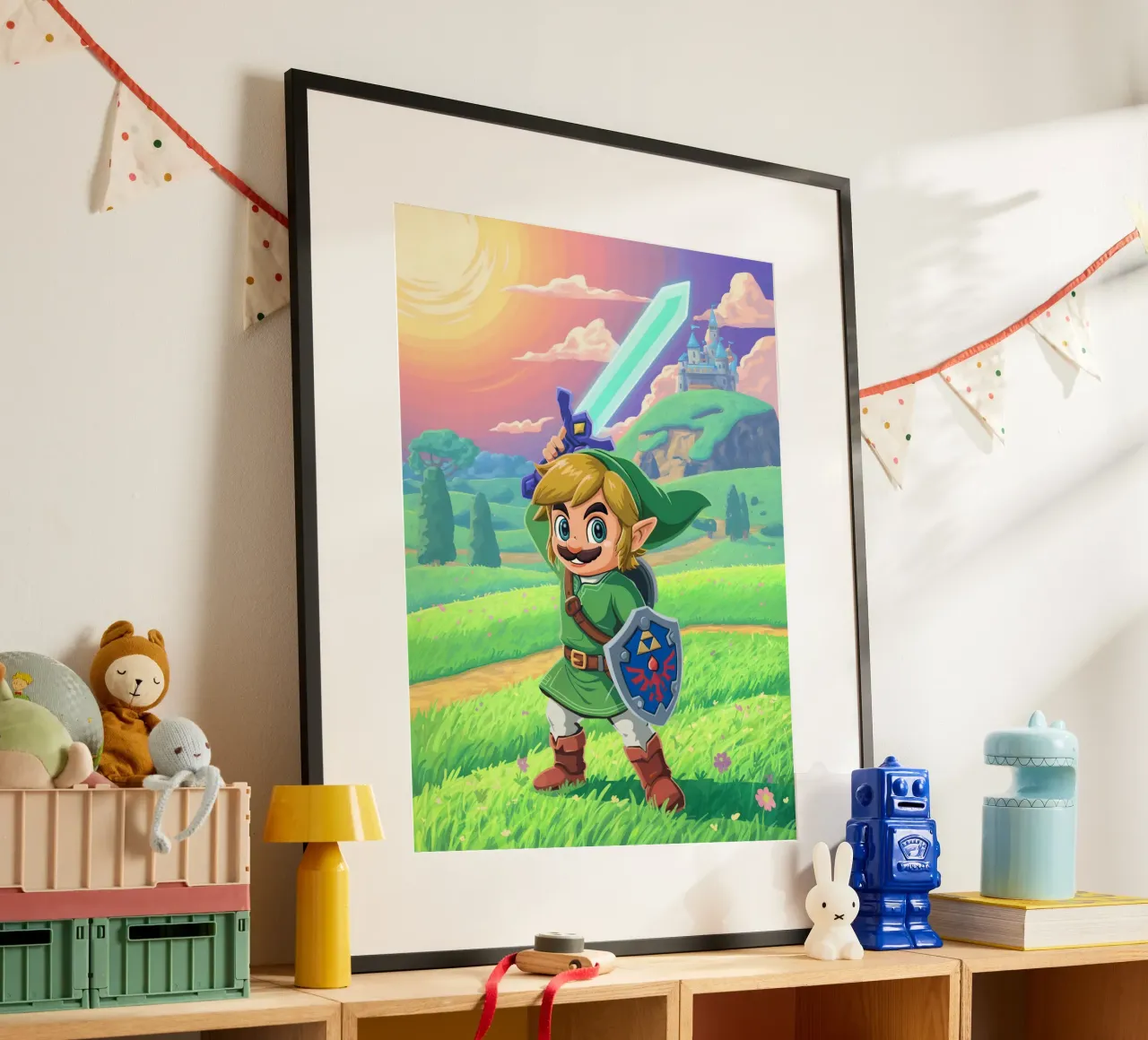 Super Mario Bros x Link from The Legend of Zelda hahnemühle de Stellar Creative