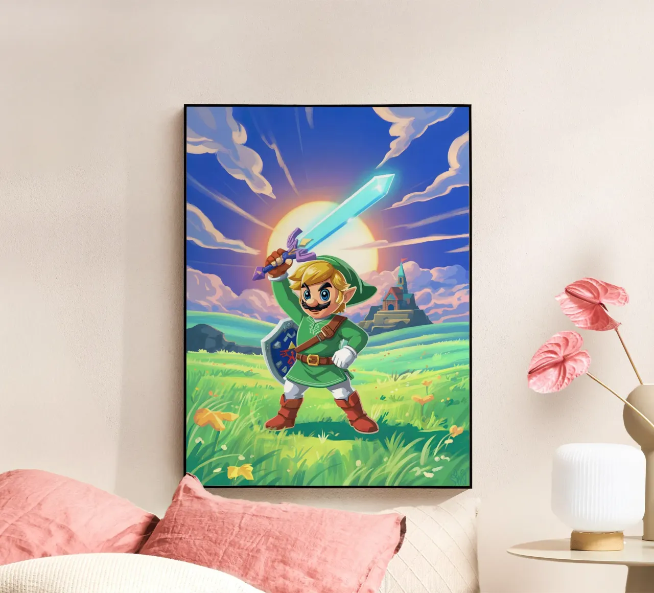 Super Mario Bros x Link from The Legend of Zelda plexiglass da Stellar Creative