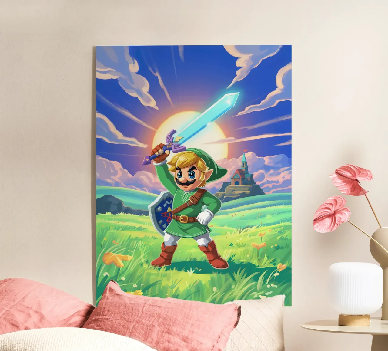 Super Mario Bros x Link from The Legend of Zelda plexiglass da Stellar Creative