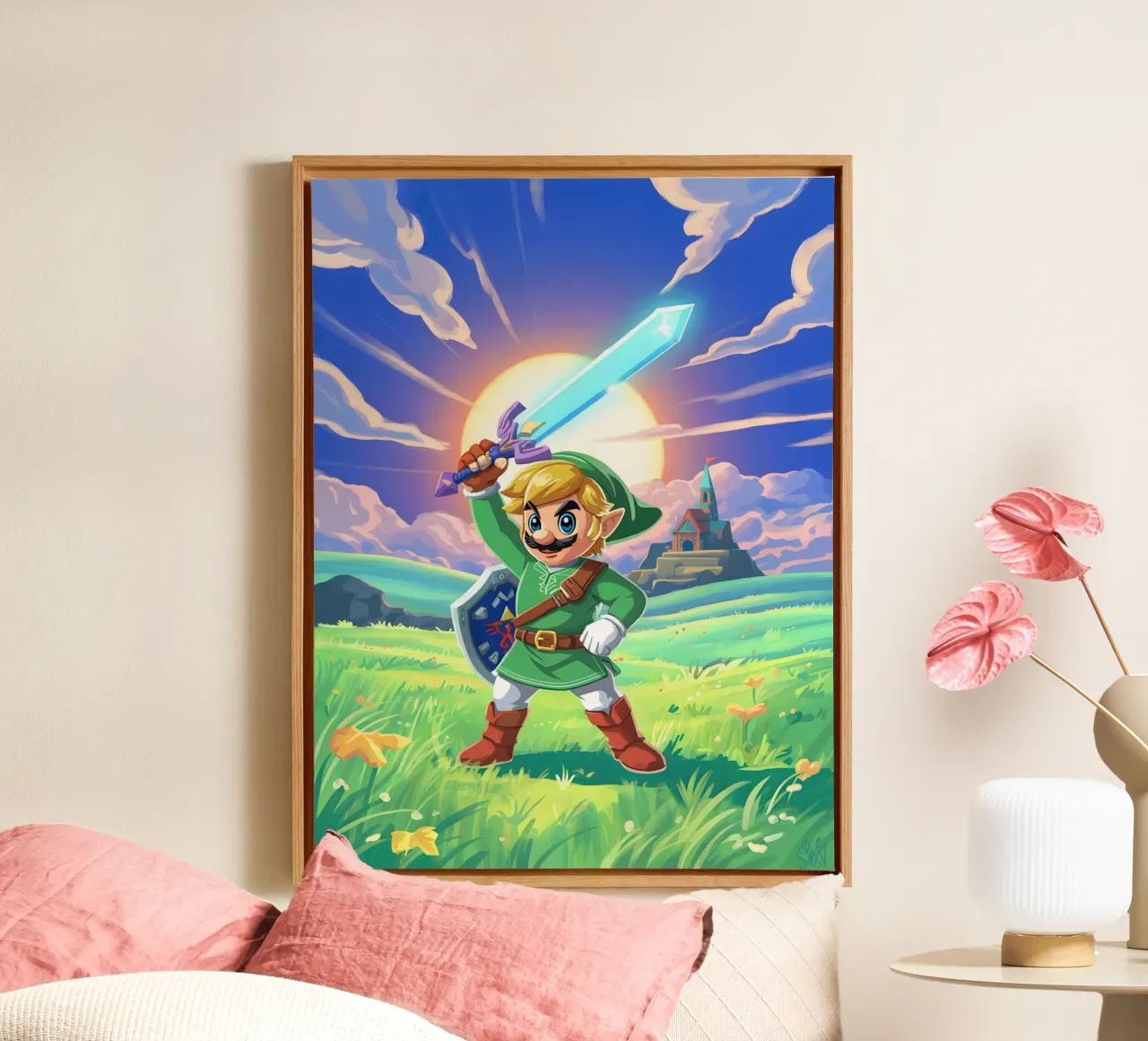 Super Mario Bros x Link from The Legend of Zelda tela da Stellar Creative