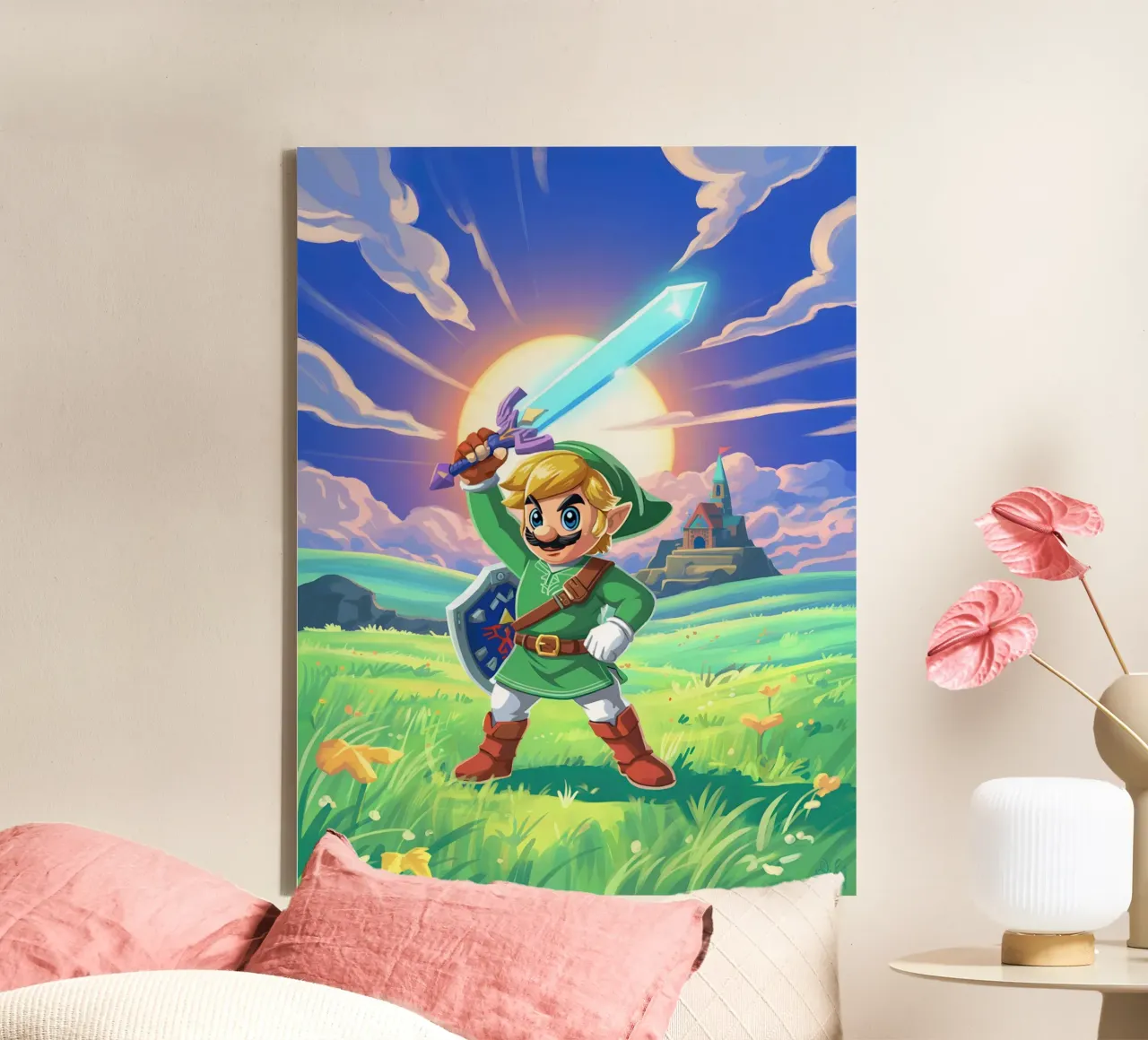 Super Mario Bros x Link from The Legend of Zelda tela da Stellar Creative