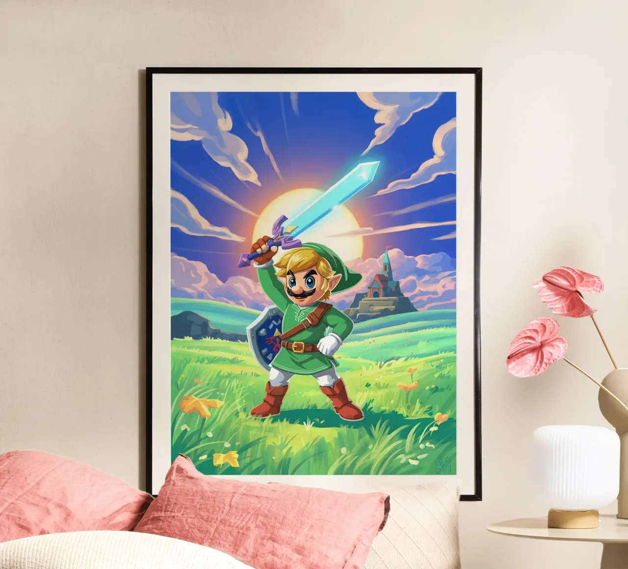 Super Mario Bros x Link from The Legend of Zelda poster da Stellar Creative