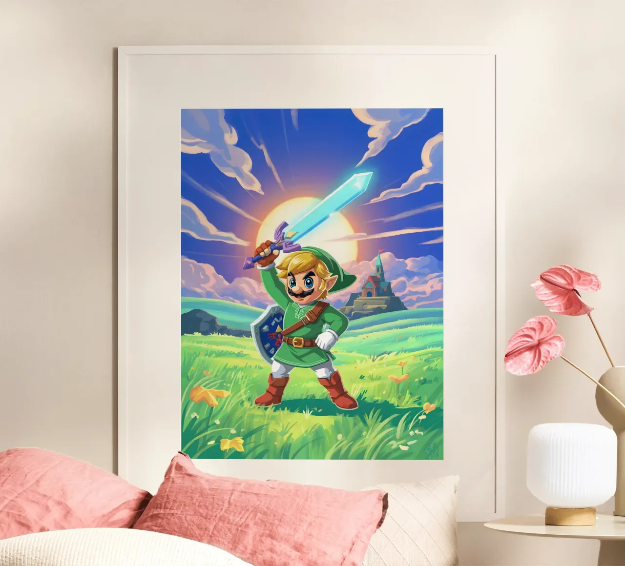 Super Mario Bros x Link from The Legend of Zelda poster da Stellar Creative