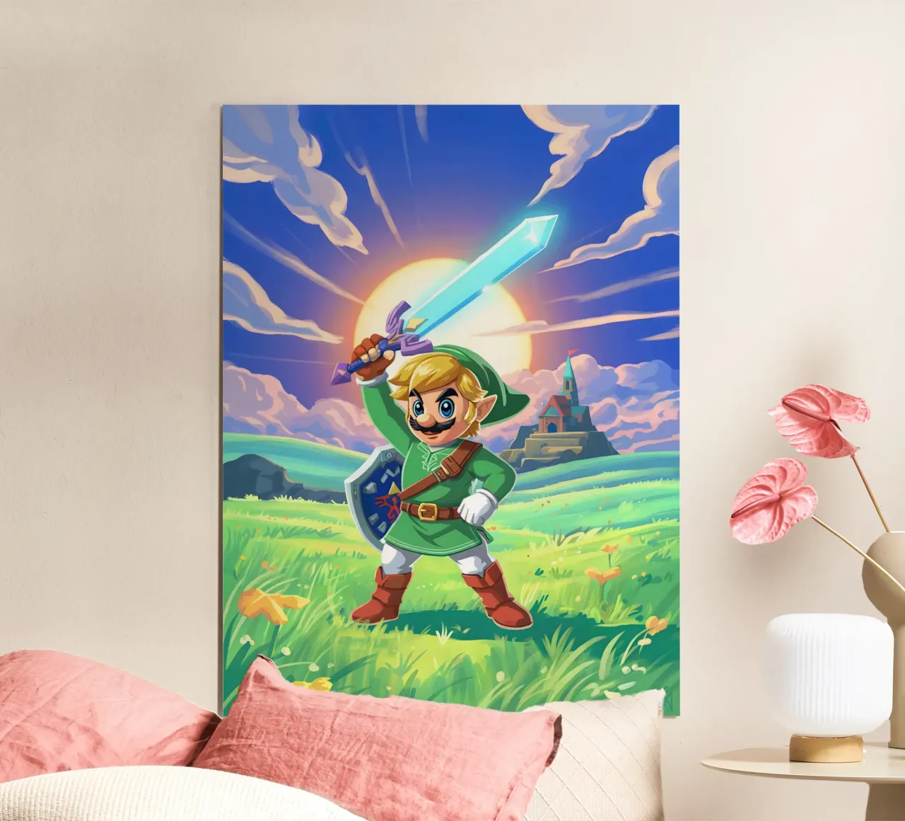 Super Mario Bros x Link from The Legend of Zelda poster da Stellar Creative