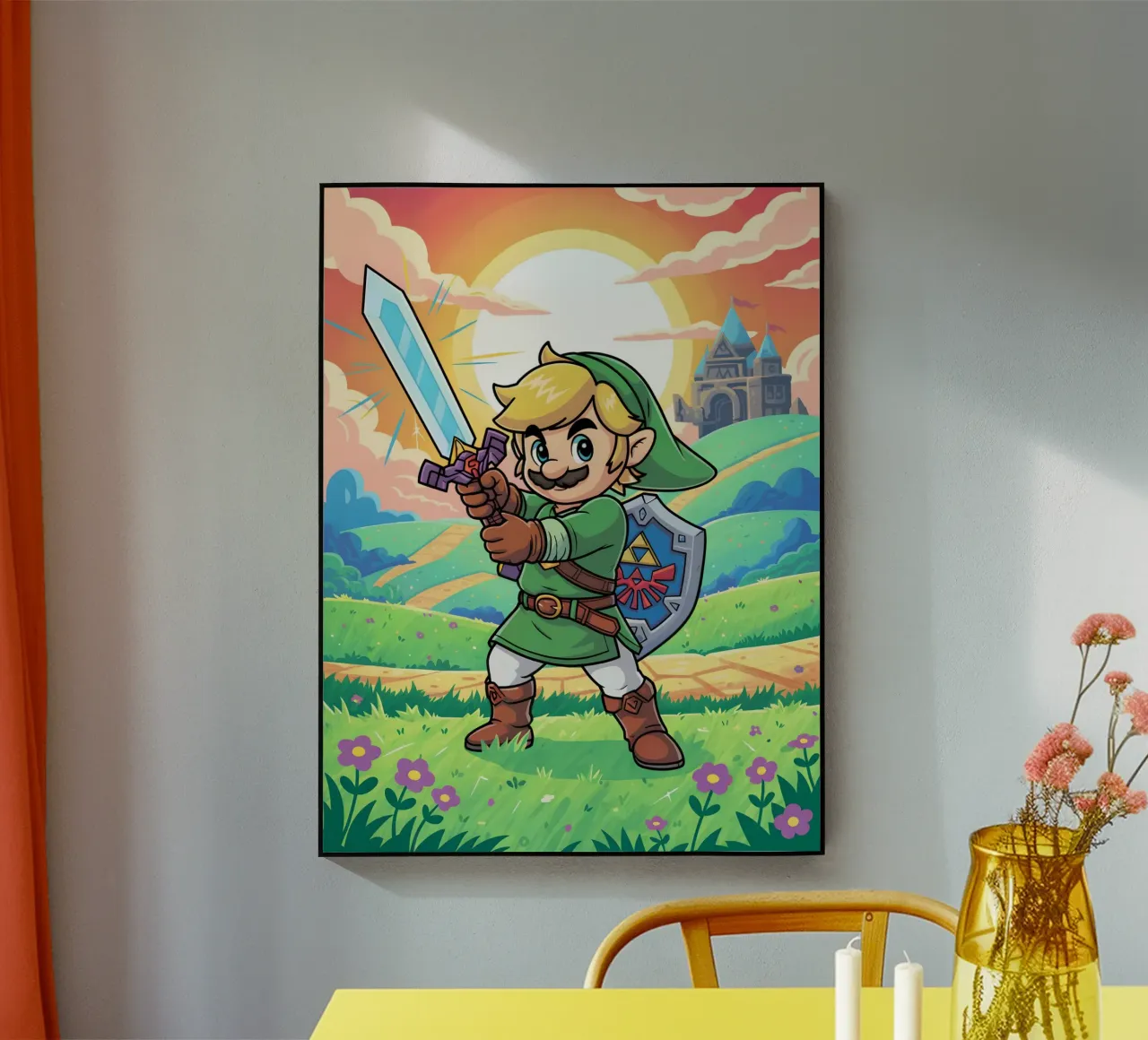 Super Mario Bros x Link from The Legend of Zelda plexiglass da Stellar Creative