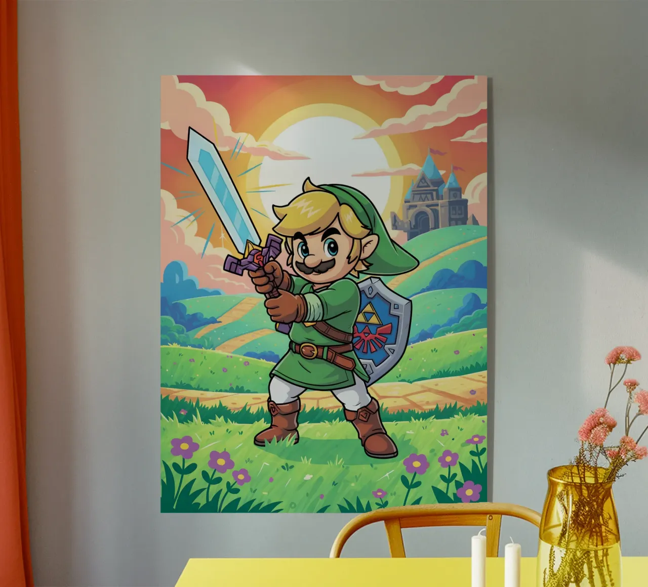Super Mario Bros x Link from The Legend of Zelda plexiglass da Stellar Creative