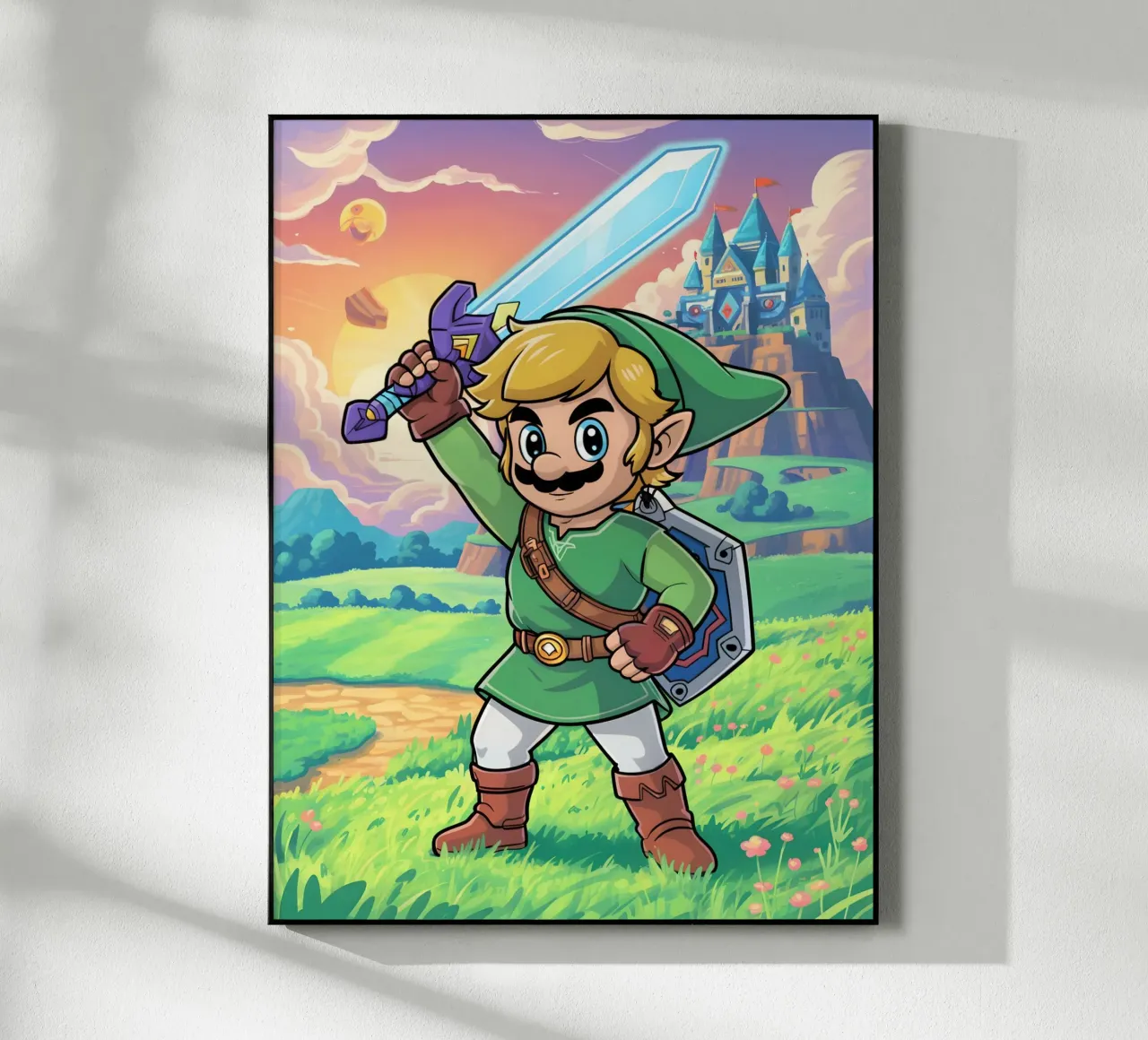Super Mario Bros x Link from The Legend of Zelda plexiglass da Stellar Creative