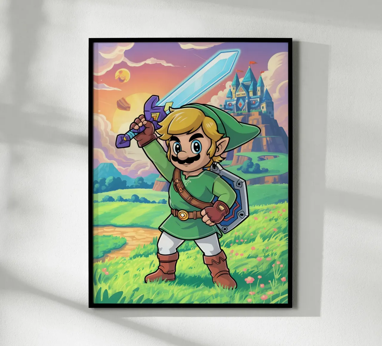 Super Mario Bros x Link from The Legend of Zelda poster da Stellar Creative