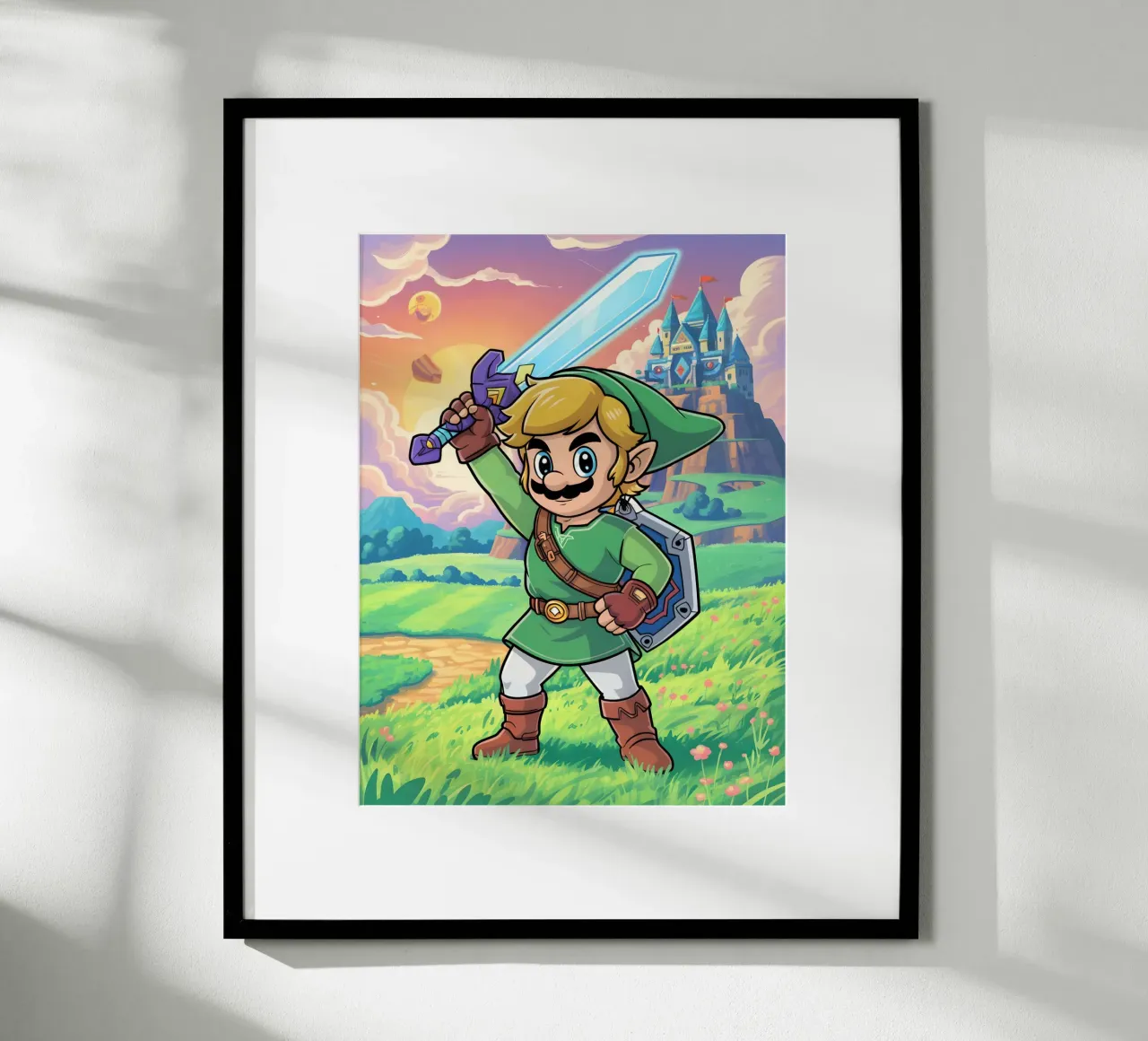 Super Mario Bros x Link from The Legend of Zelda poster da Stellar Creative