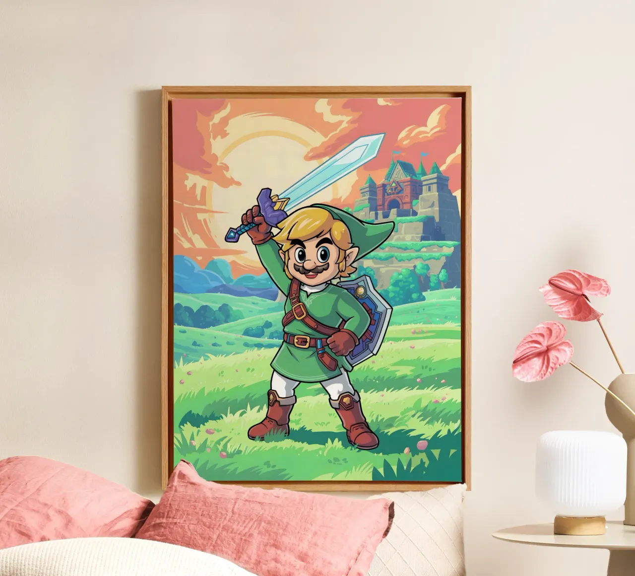 Super Mario Bros x Link from The Legend of Zelda tela da Stellar Creative