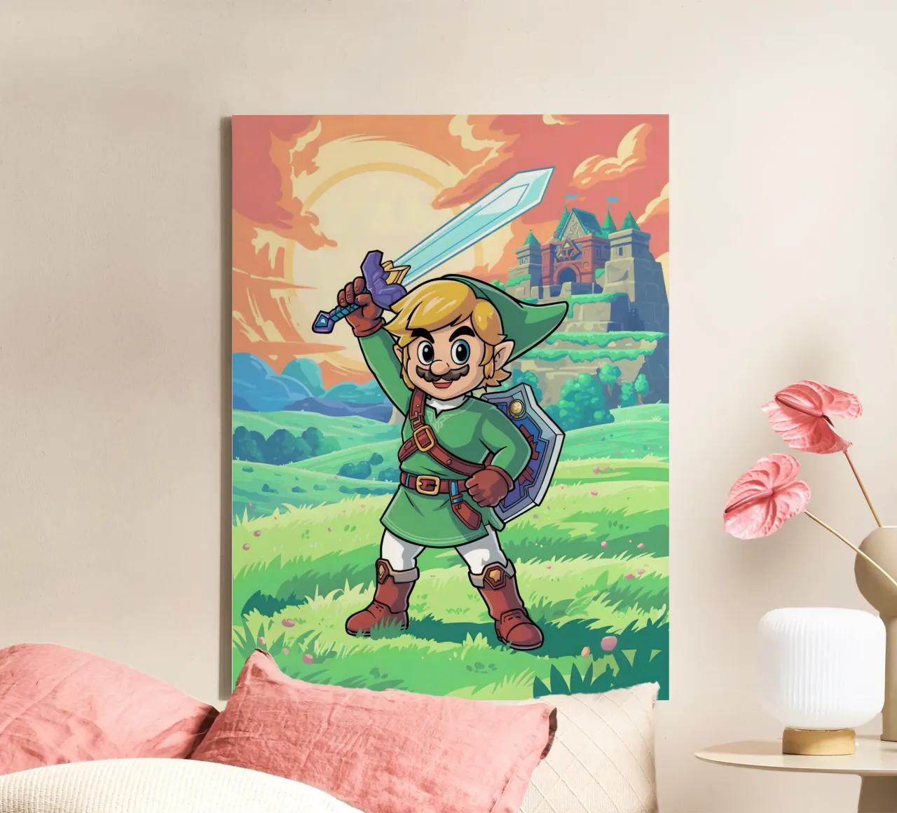 Super Mario Bros x Link from The Legend of Zelda tela da Stellar Creative