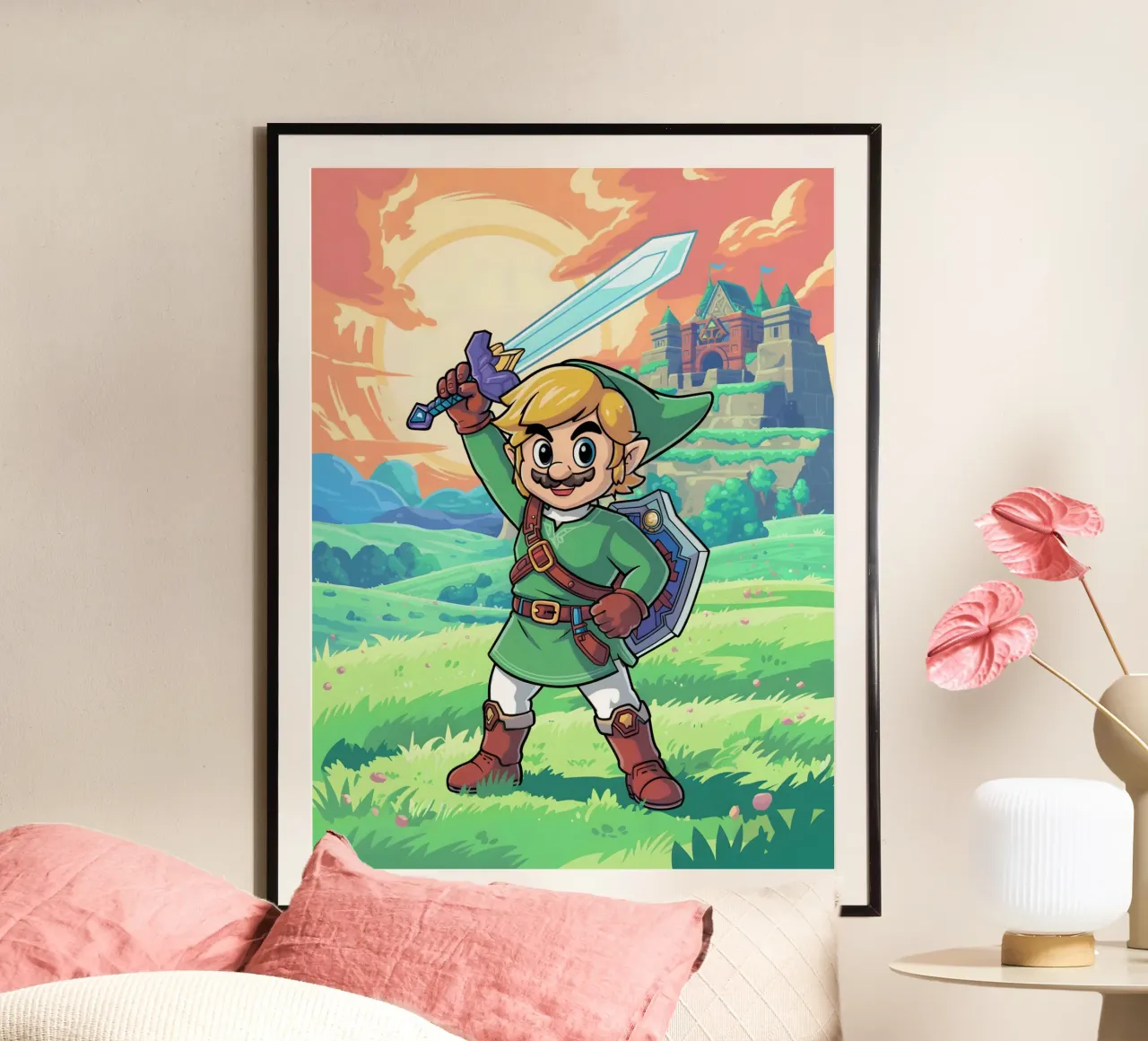 Super Mario Bros x Link from The Legend of Zelda poster da Stellar Creative