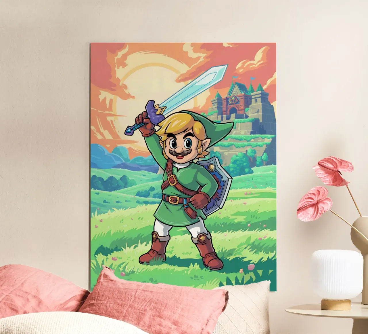 Super Mario Bros x Link from The Legend of Zelda poster da Stellar Creative