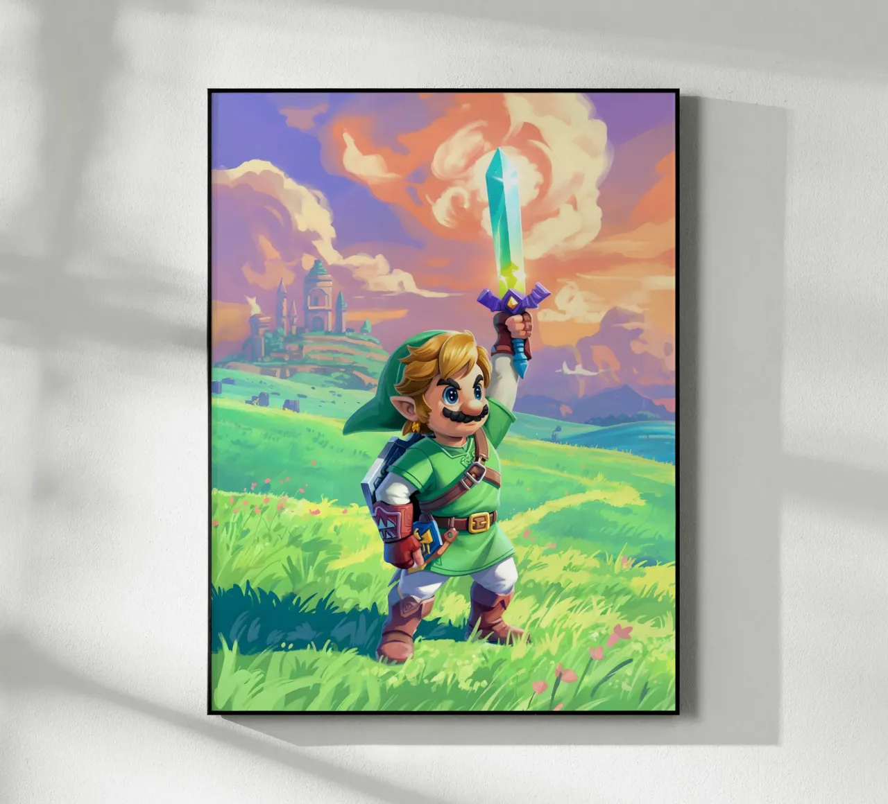 Super Mario Bros x Link from The Legend of Zelda plexiglass da Stellar Creative