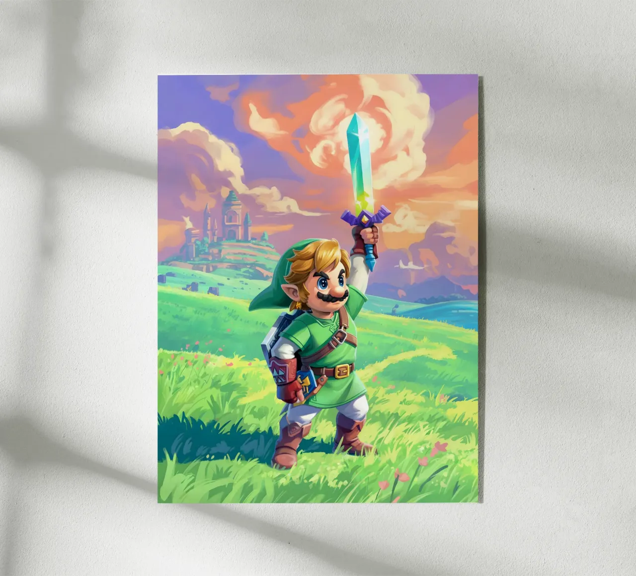 Super Mario Bros x Link from The Legend of Zelda plexiglass da Stellar Creative