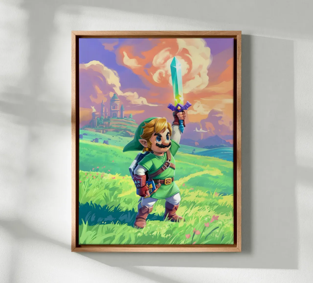 Super Mario Bros x Link from The Legend of Zelda tela da Stellar Creative