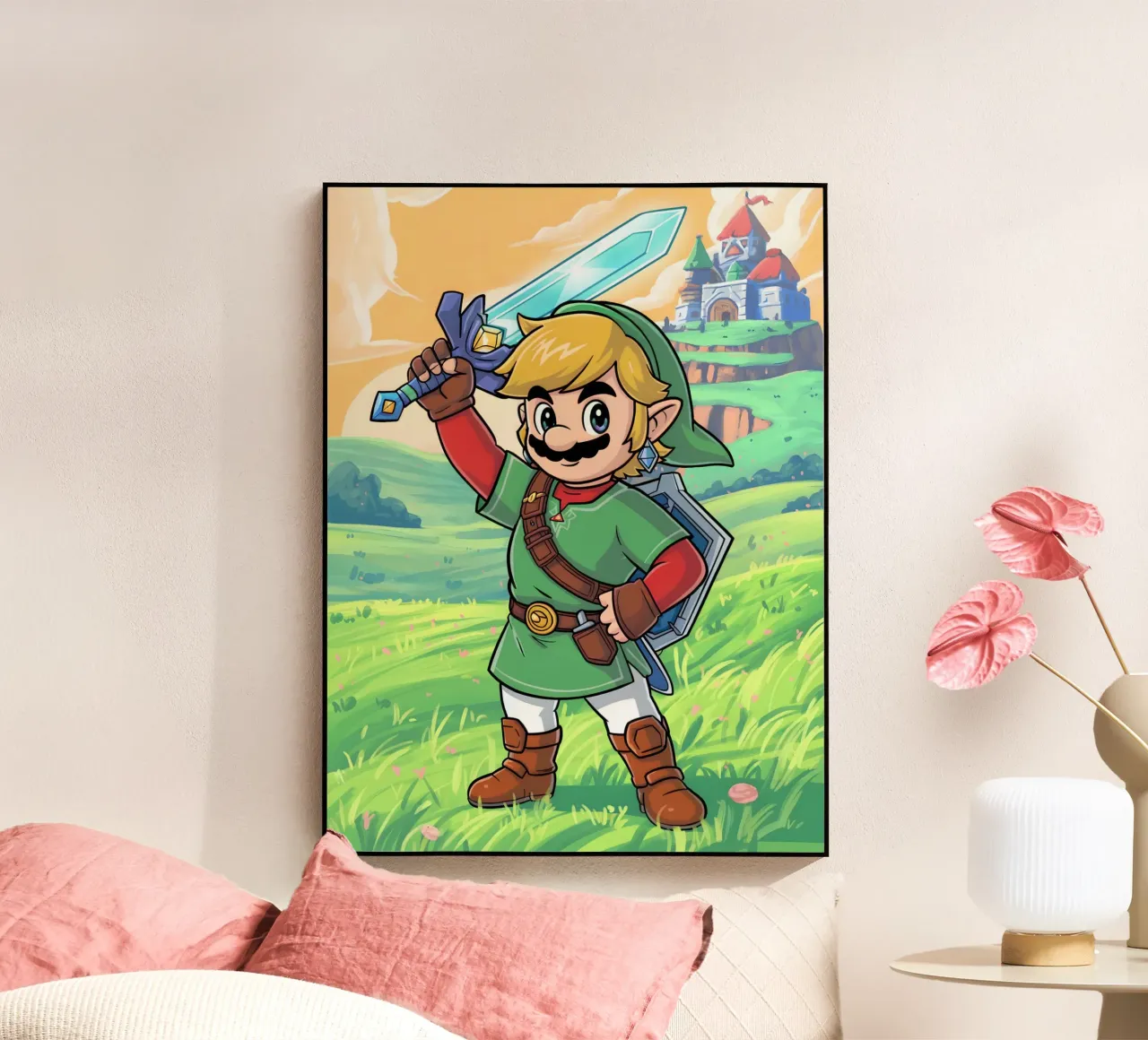 Super Mario Bros x Link from The Legend of Zelda plexiglass da Stellar Creative