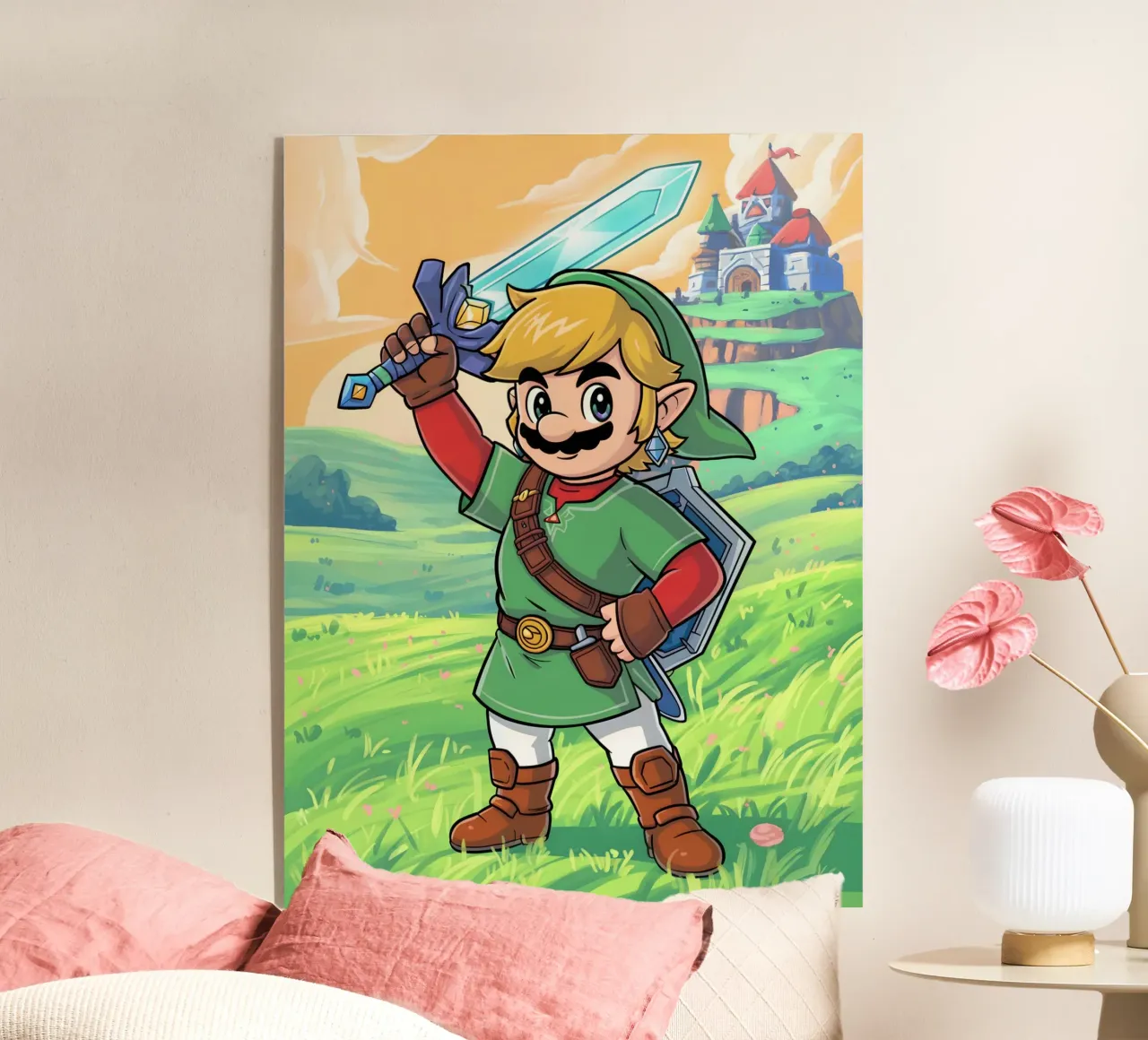 Super Mario Bros x Link from The Legend of Zelda plexiglass da Stellar Creative