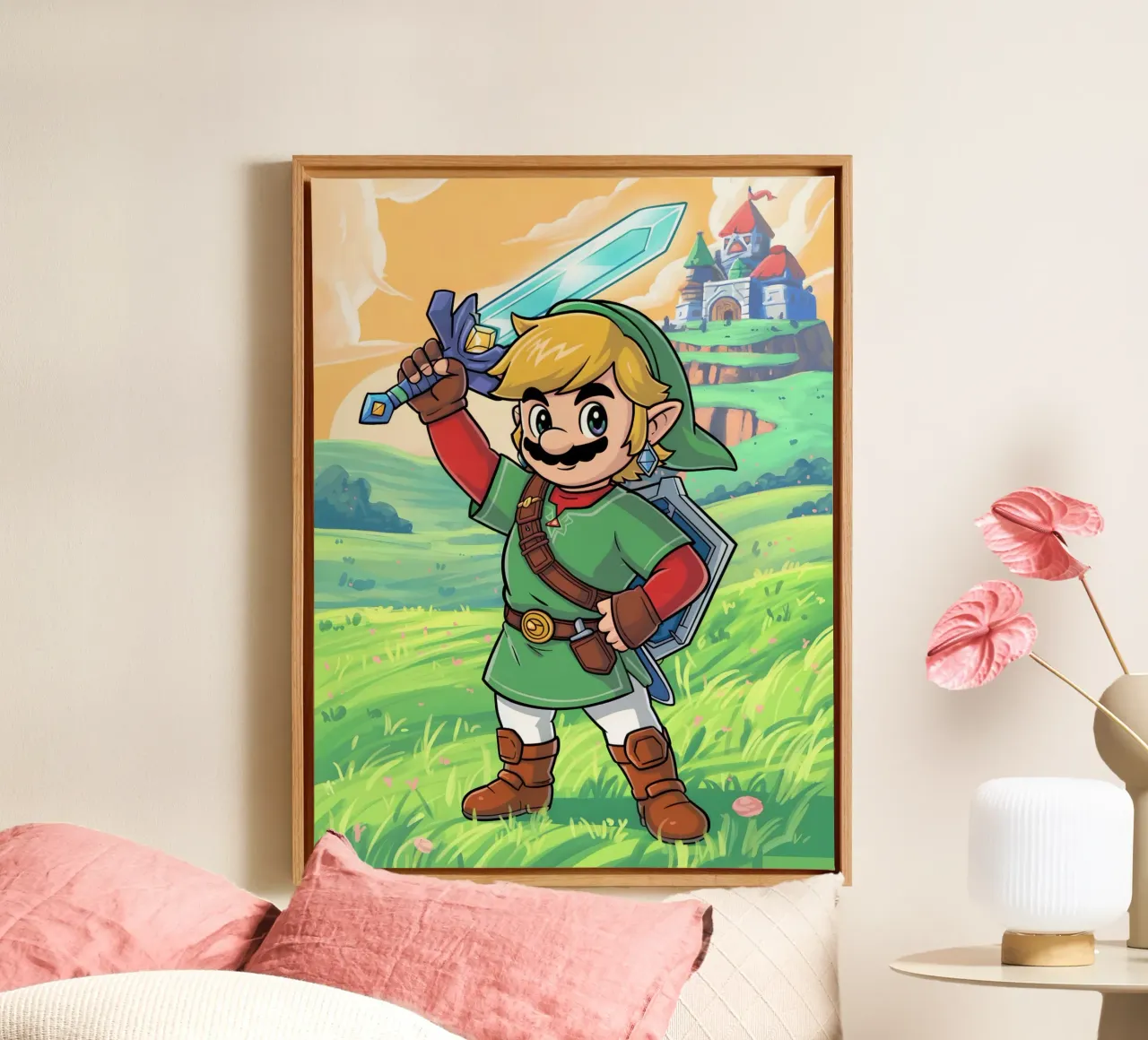 Super Mario Bros x Link from The Legend of Zelda tela da Stellar Creative