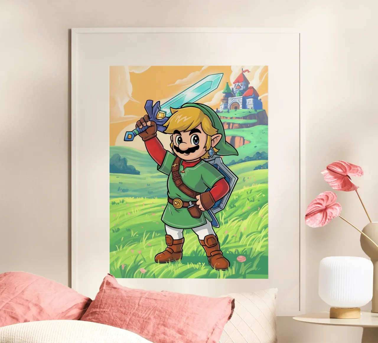 Super Mario Bros x Link from The Legend of Zelda poster da Stellar Creative