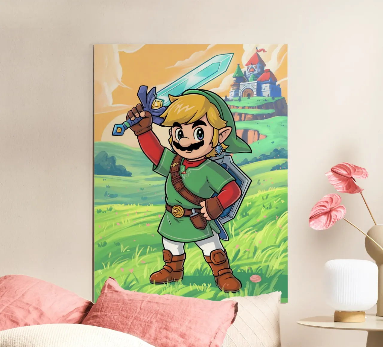 Super Mario Bros x Link from The Legend of Zelda poster da Stellar Creative