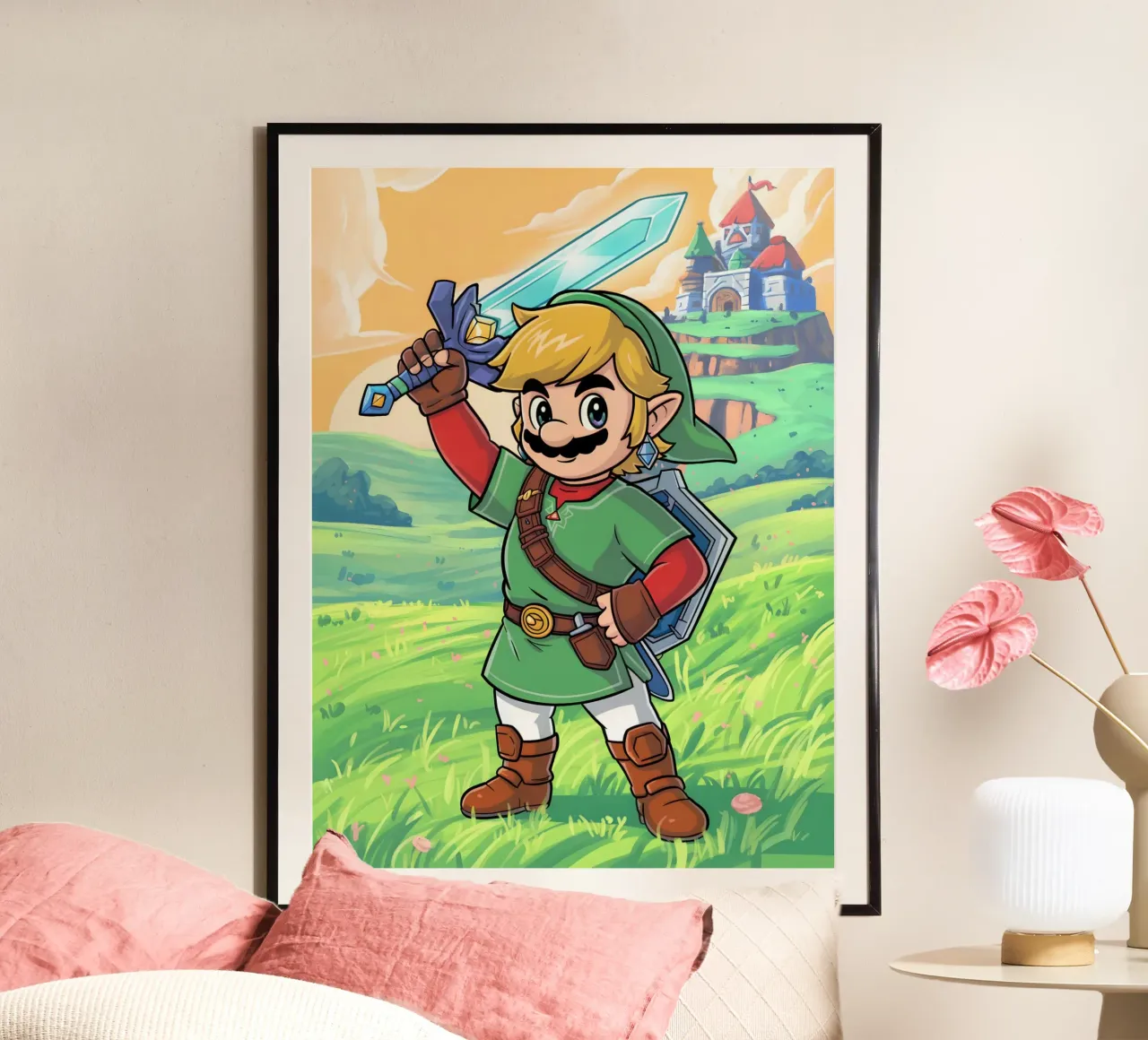 Super Mario Bros x Link from The Legend of Zelda poster da Stellar Creative