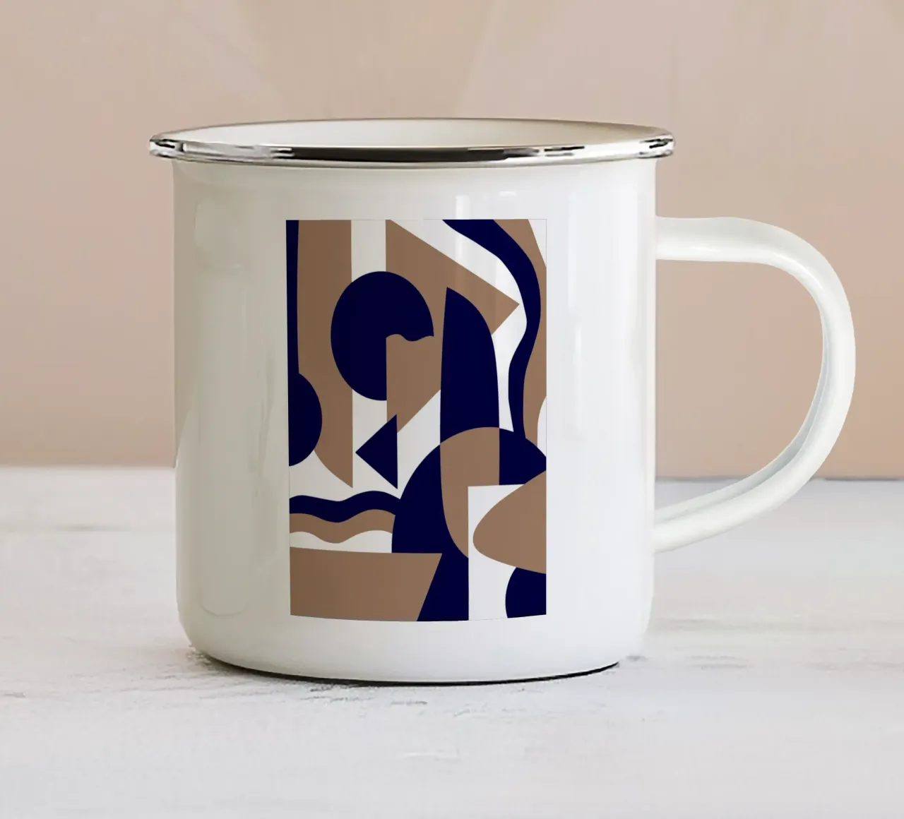 Geometria scandinava 06 tazza in smalto da Little Dean