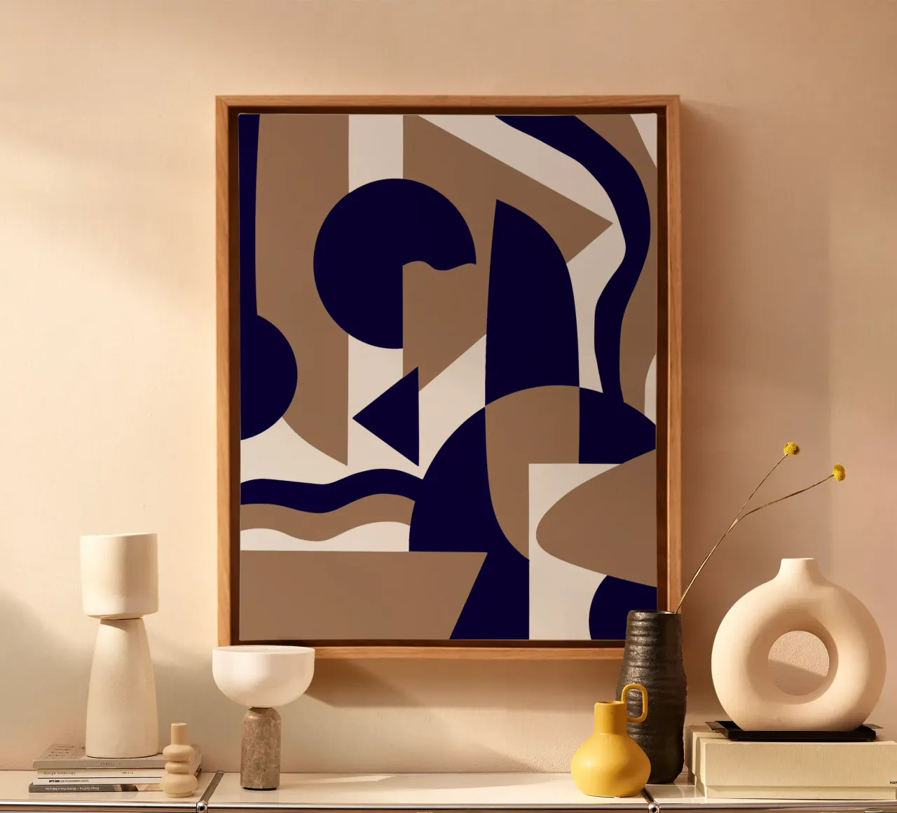 Scandinavian geometry 06 canvas by Little Dean