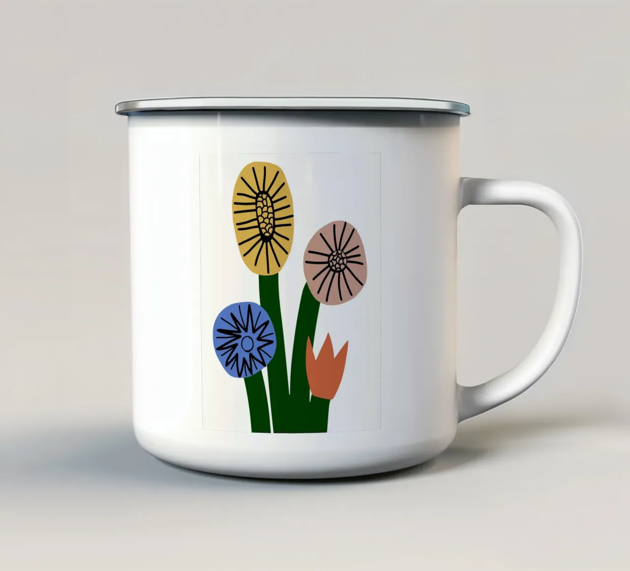 Fiore stravagante 08 tazza in smalto da Little Dean