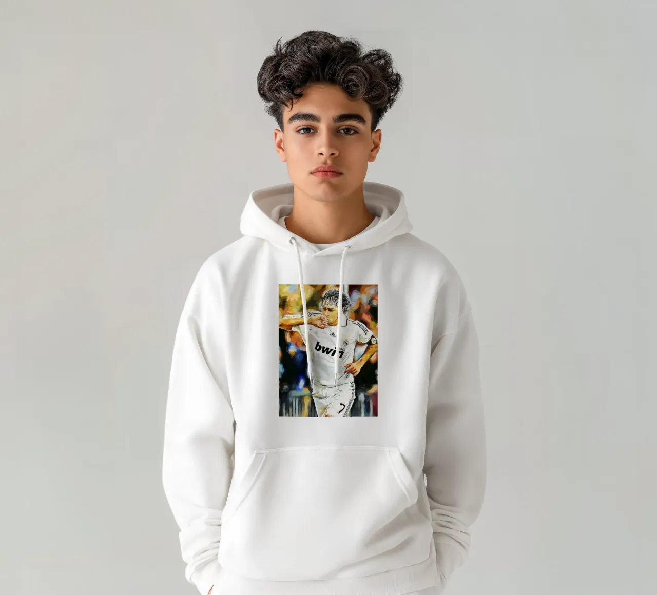 Raúl González Pittura a olio digitale felpa con cappuccio da ArdanART