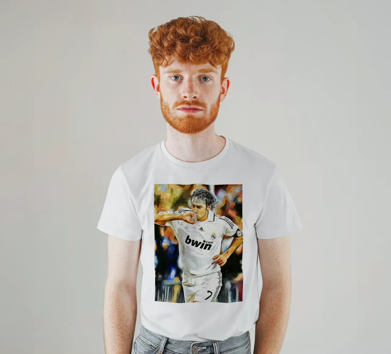 Raúl González Pittura a olio digitale t-shirt da ArdanART