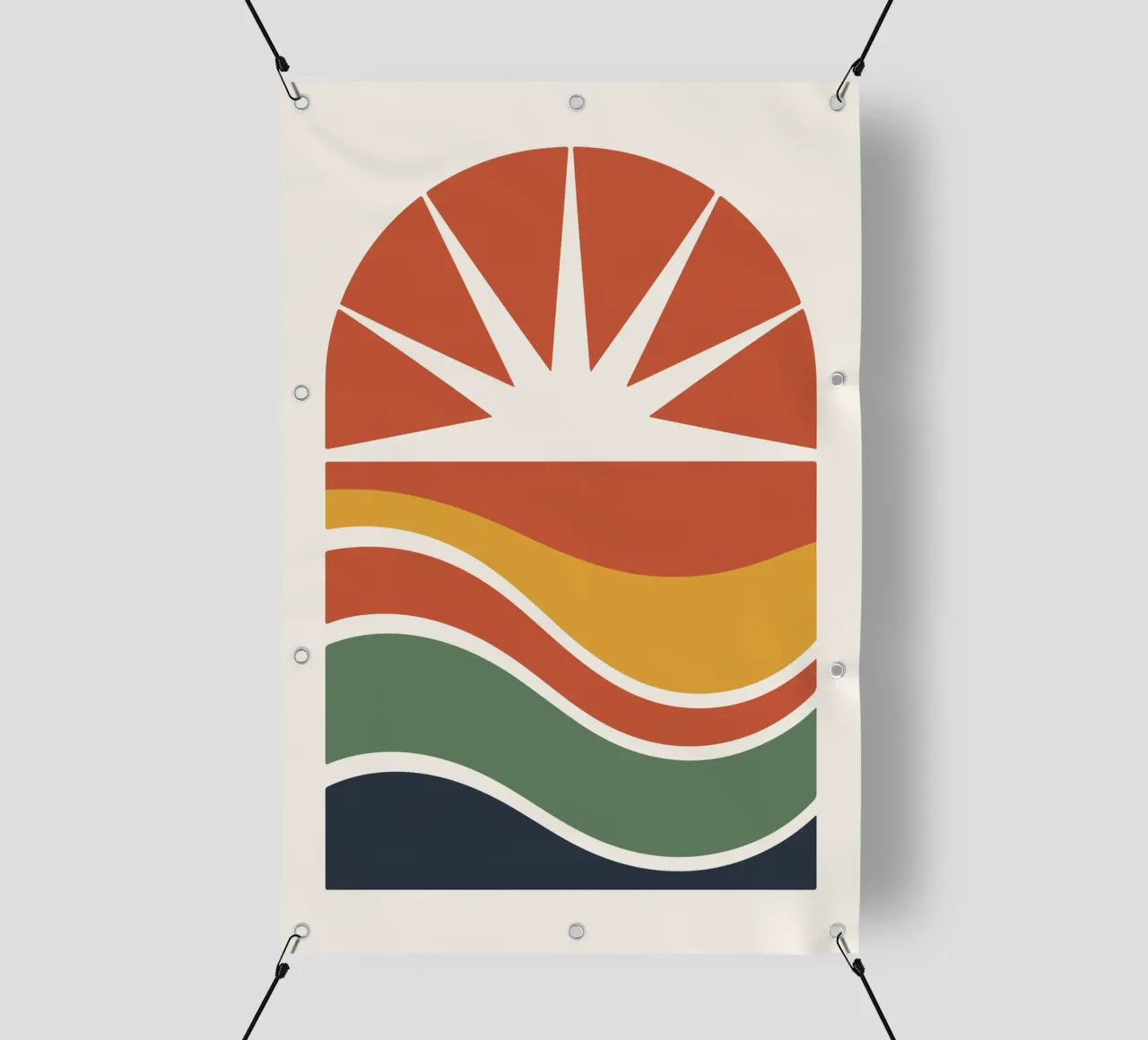 Radiant Horizon Abstract Art telo in pvc da LisaArtes