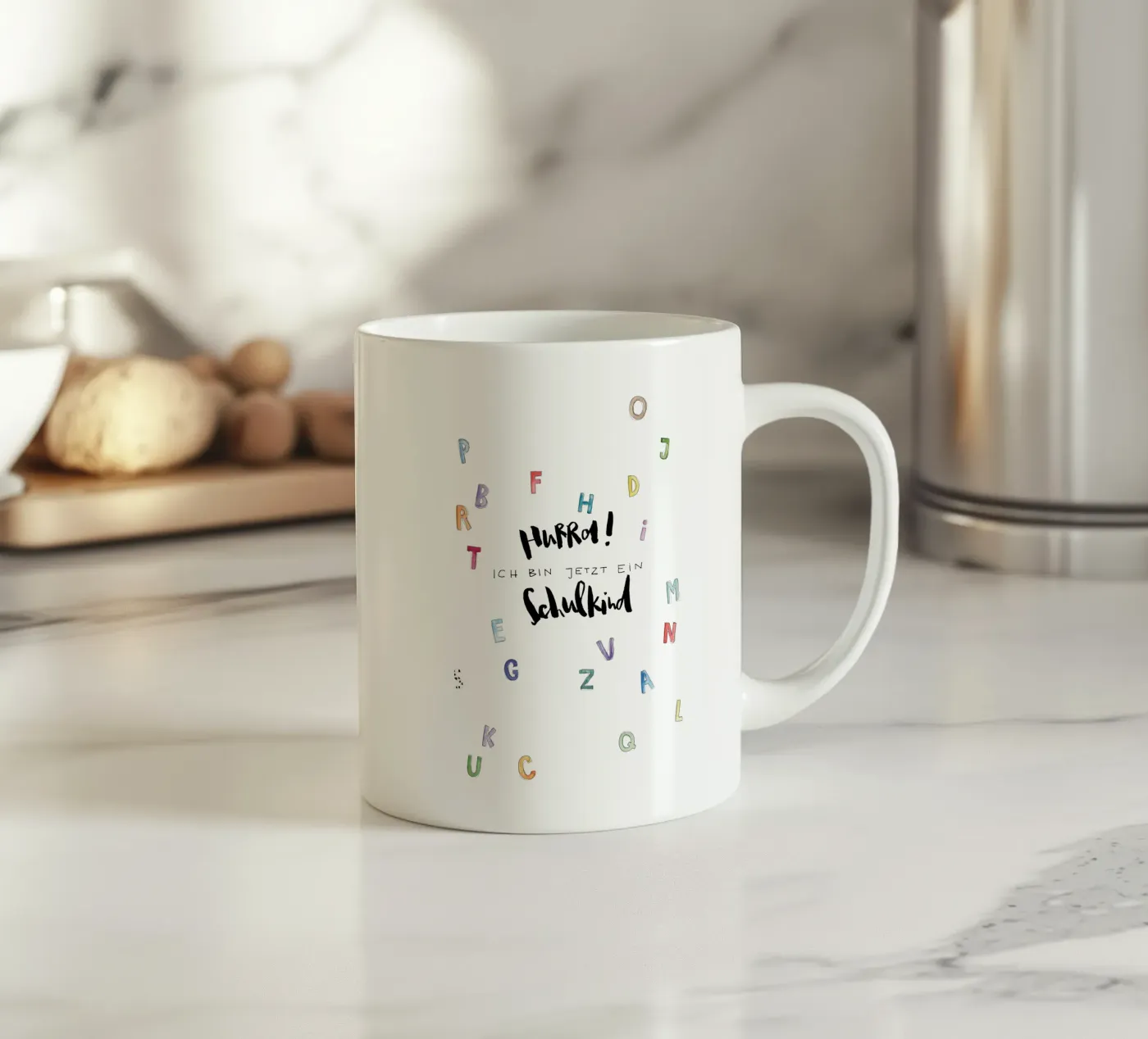 Schulkind ceramic mug by Brushmeetspaper