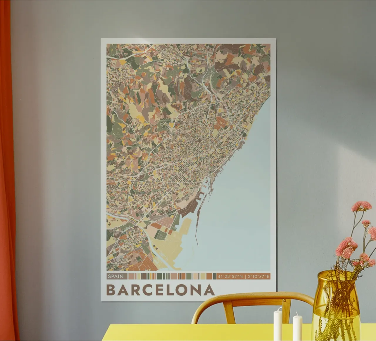 Barcellona Città carta hahnemühle da CityMapPoster
