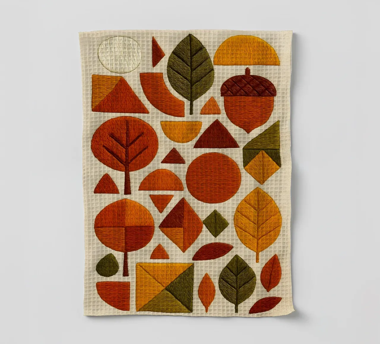 Broderie d'automne moderne inspirée torchon de ARTOMATIC